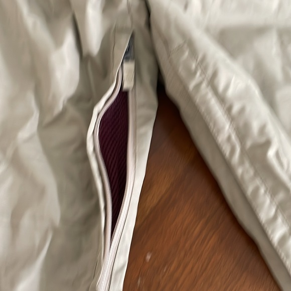 Burton ski:snowboard pants, size L, women’s, tan/purple w polka dot suspenders - Picture 8 of 9